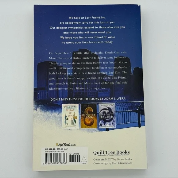 They Both Die at the End by Adam Silvera - Paperback - Picture 2 of 3
